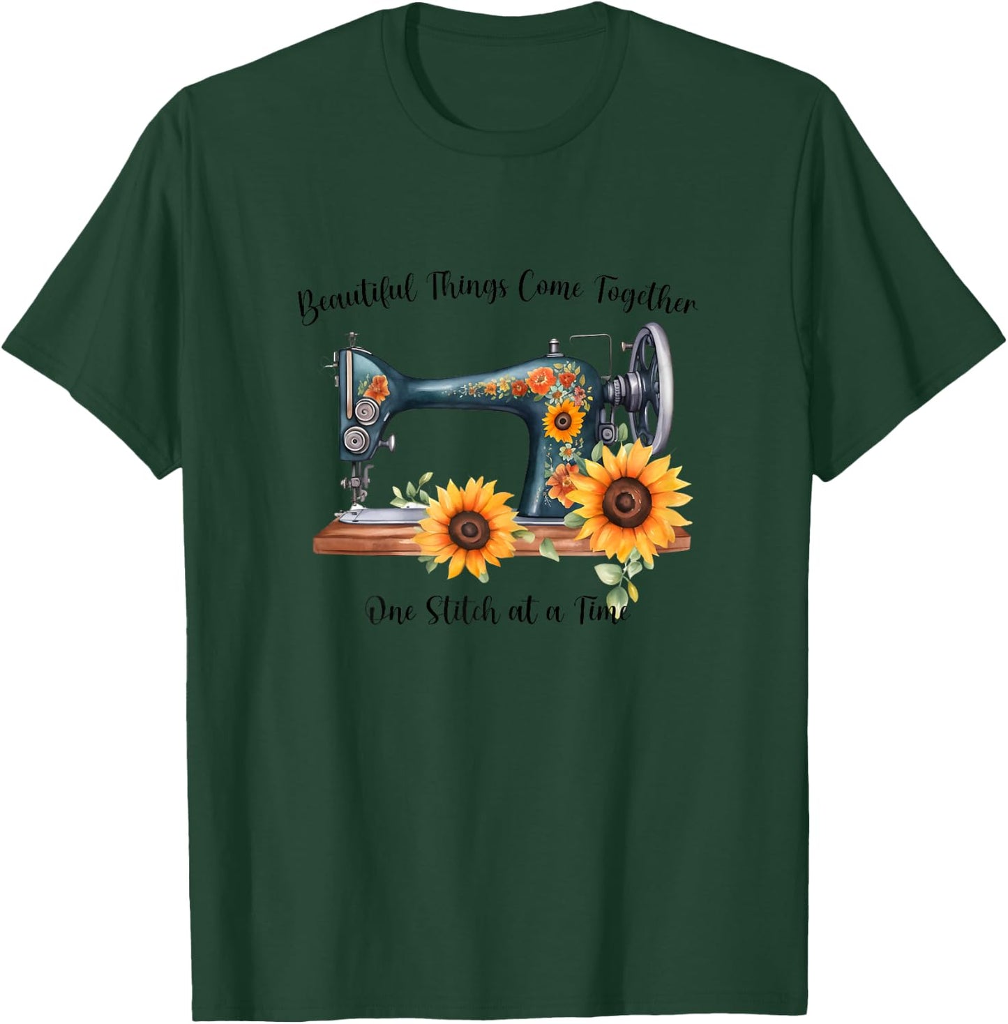 Quilting Yarn Graphic Design Seamstress Sewing Themed T-Shirt - T-Shirt | Forest