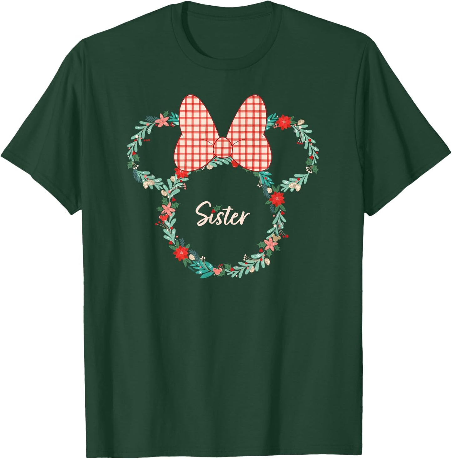Disney Minnie Mouse Christmas Family Vacation Trip Sister T-Shirt - T-Shirt | Forest