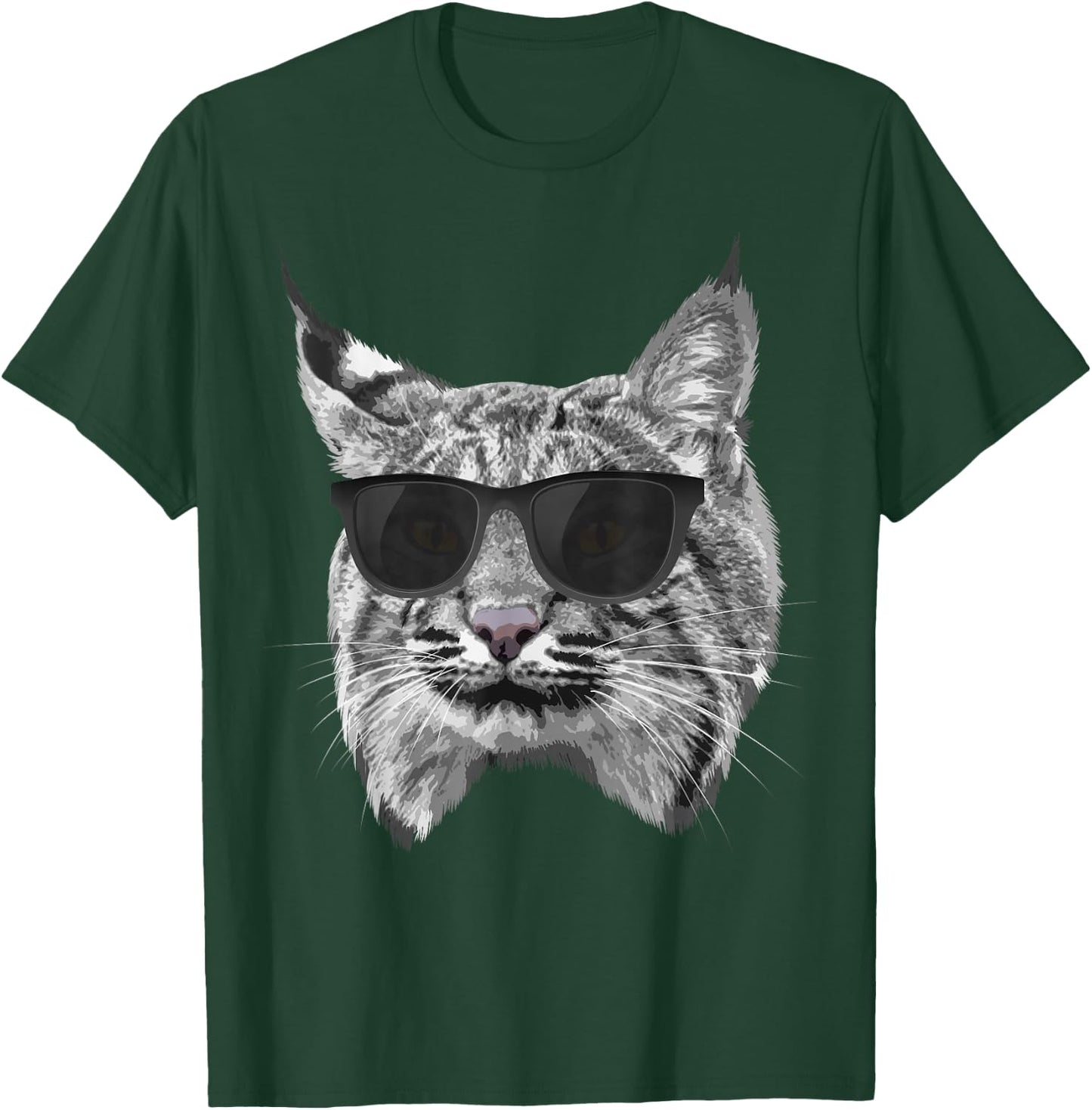 Cool Bobcat Women Bobcats Sunglasses Animal Lover T-Shirt - T-Shirt | Forest