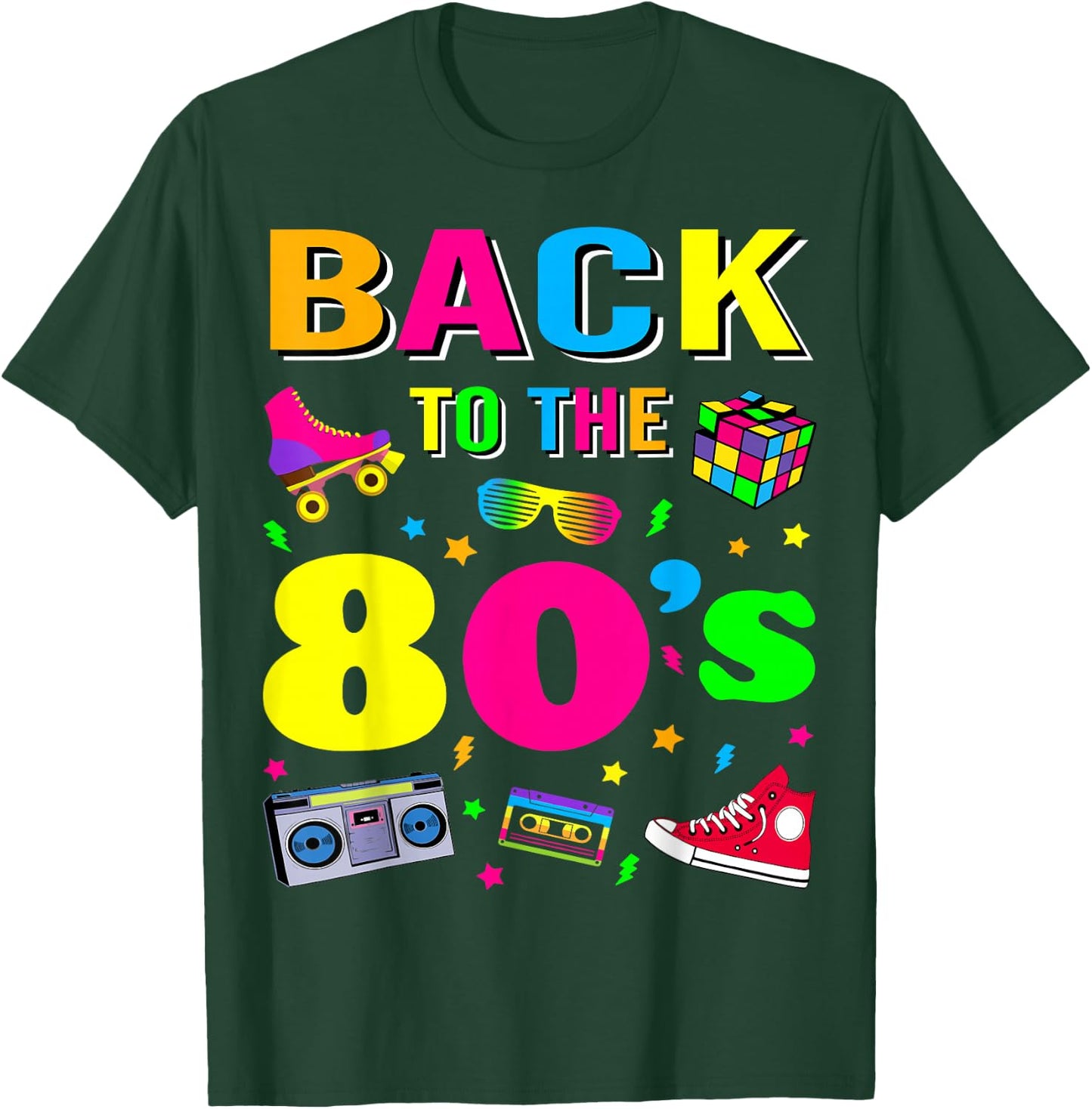 80s Retro Motto I Love 80's T-Shirt - T-Shirt | Forest