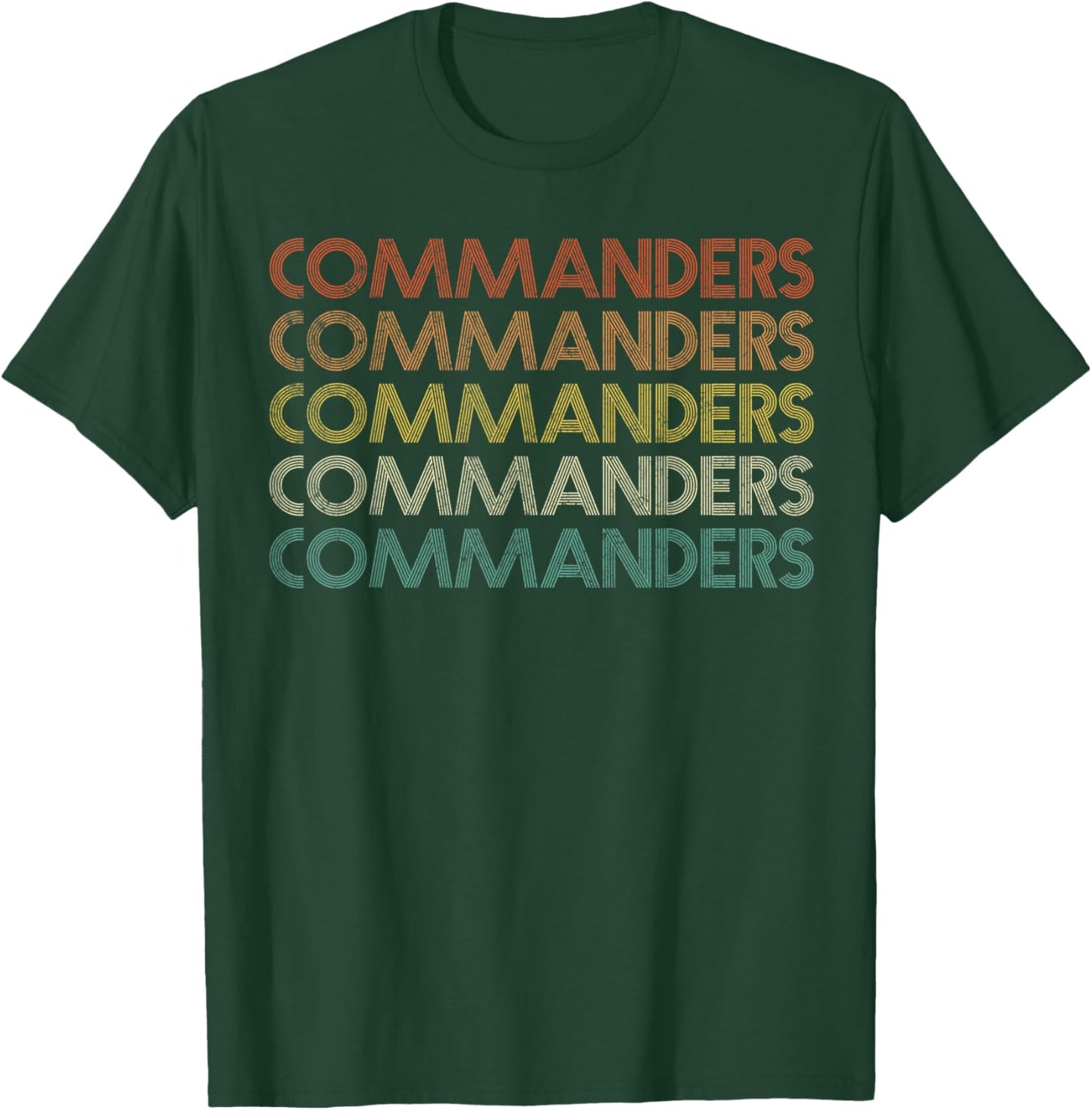 Commanders Vintage Retro T-Shirt - T-Shirt | Forest