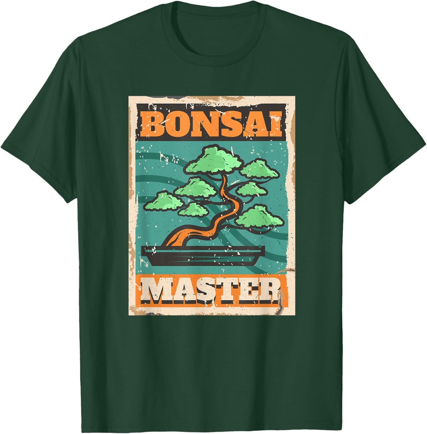 Vintage Bonsai Master Funny Bonzai Tree Lover Men Women T-Shirt - T-Shirt | Forest