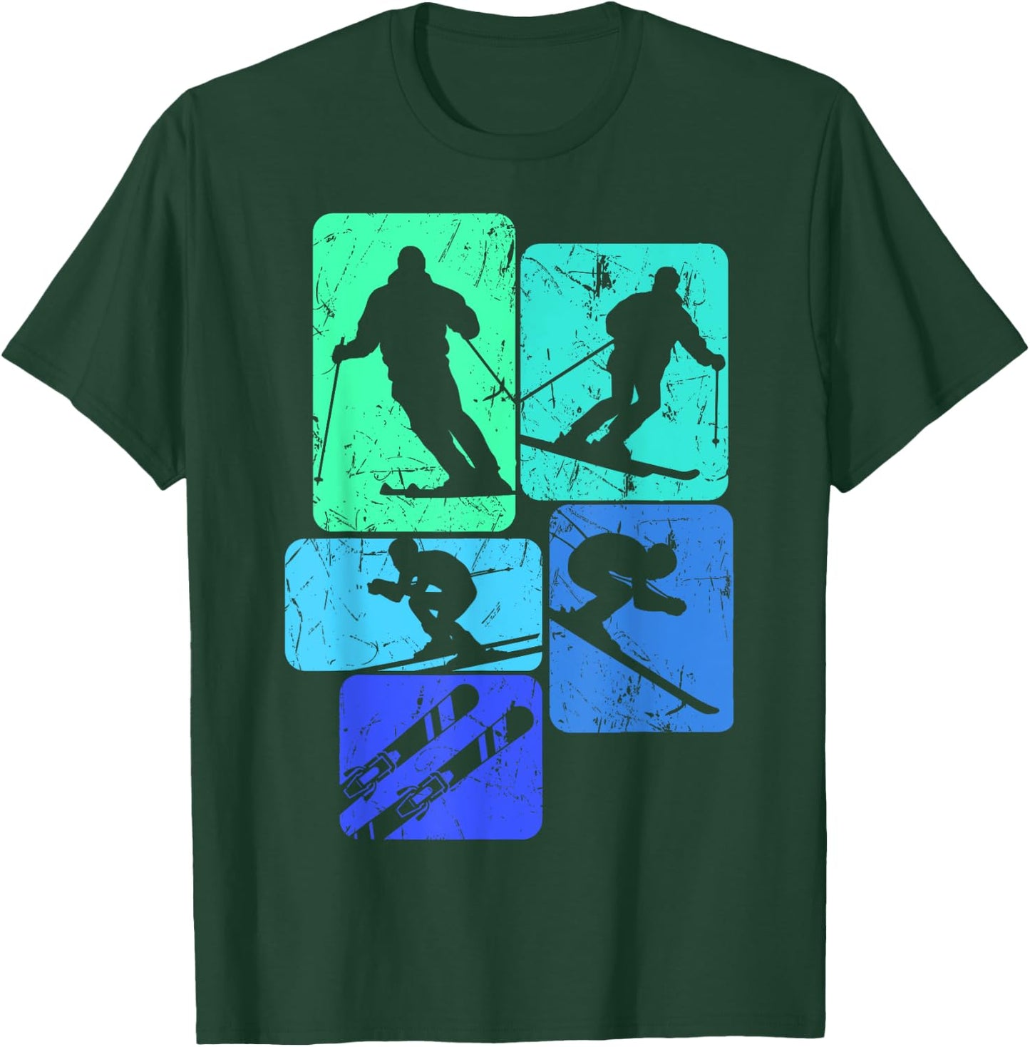 Skiing, skiing T-Shirt - T-Shirt | Forest