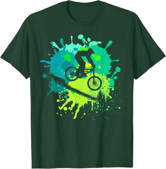 MTB for Mountain Biker | Boys Retro Mountain Bike T-Shirt - T-Shirt | Forest