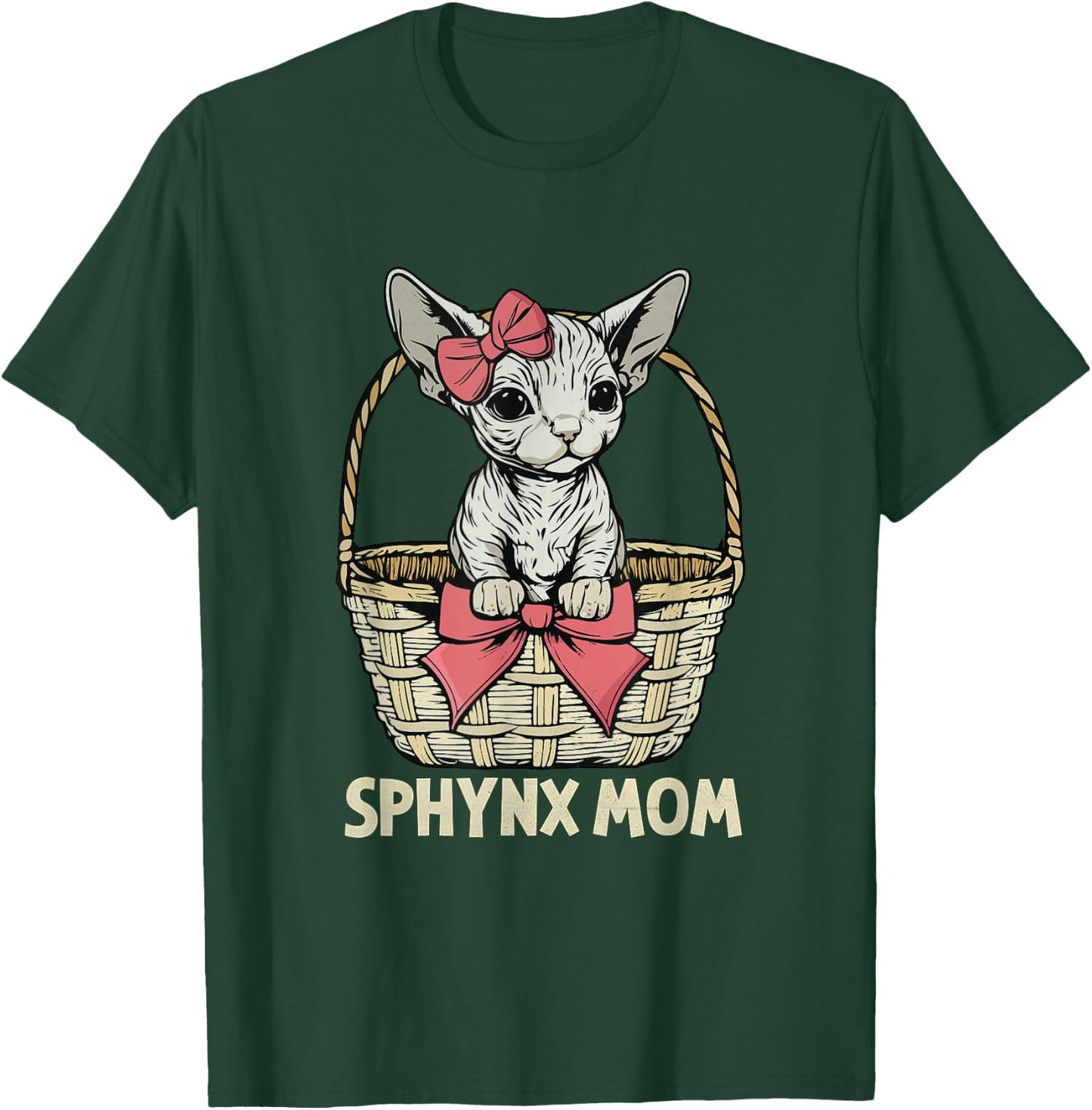 Sphynx Cat Mom Sphynx Cat Lover Women Cute Sphynx Cat T-Shirt - T-Shirt | Forest