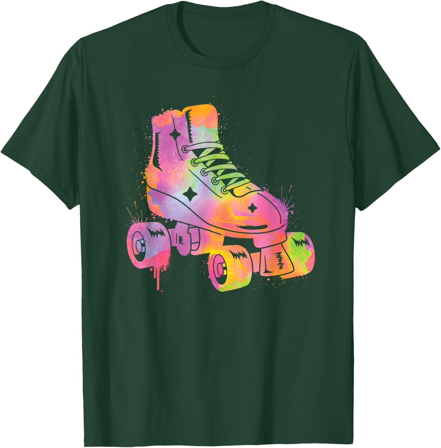 Roller Skater Rollerskate Women Girls Roller Skating Kids T-Shirt - T-Shirt | Forest