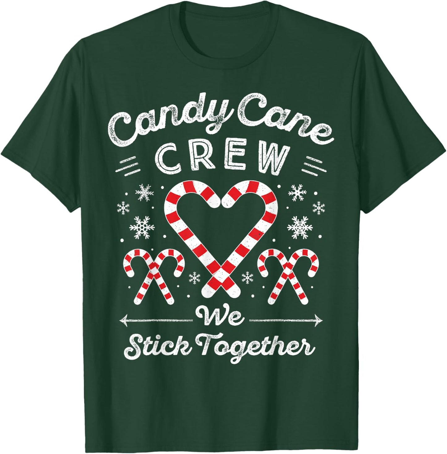 Christmas Candy Cane Heart Holiday Family Matching Pajama PJ T-Shirt - T-Shirt | Forest