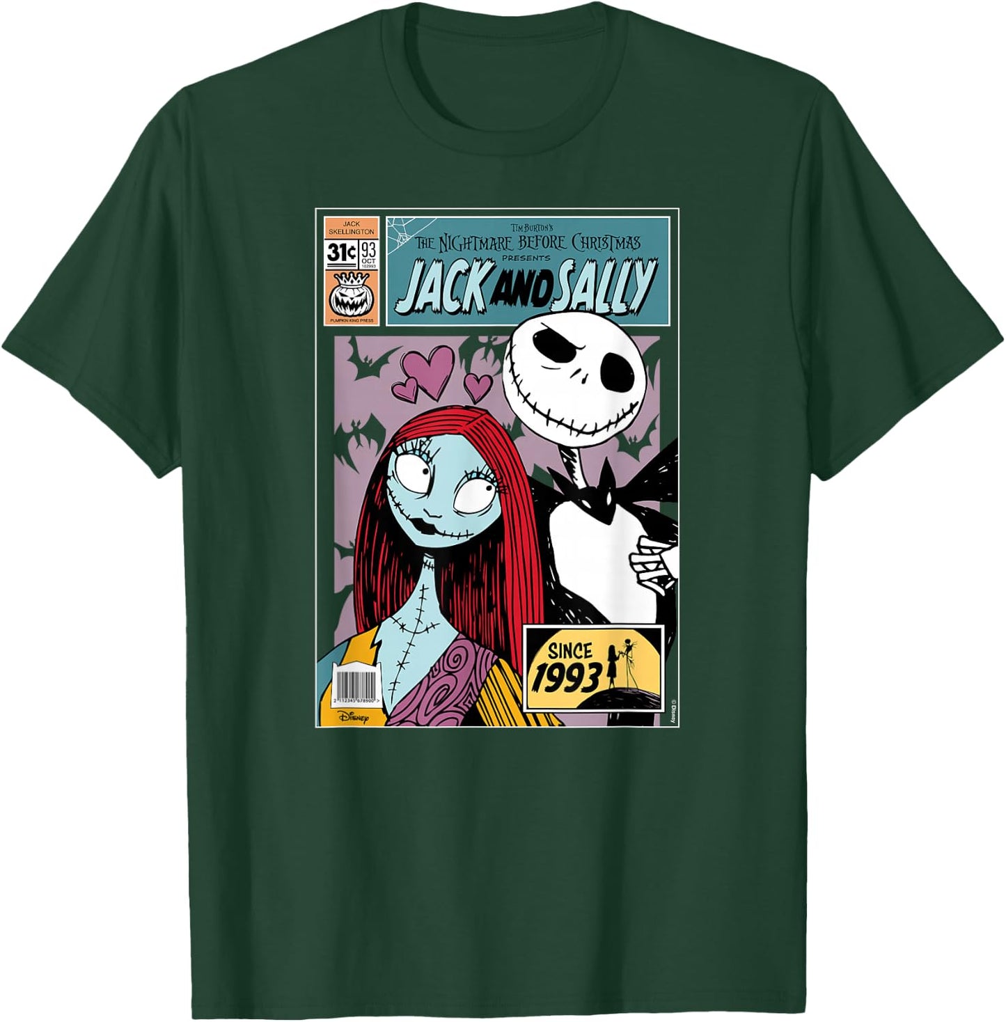 The Nightmare Before Christmas - Jack and Sally T-Shirt - T-Shirt | Forest