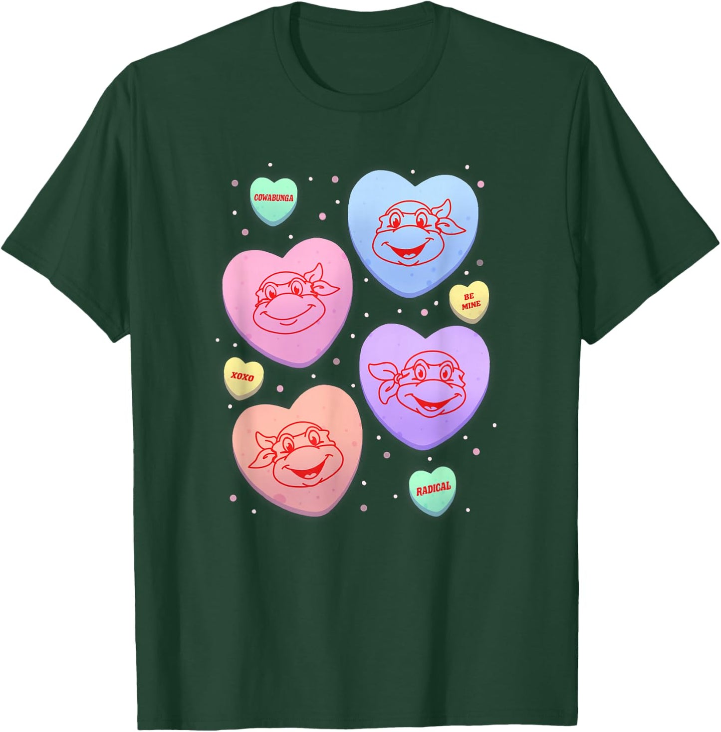 Teenage Mutant Ninja Turtles Valentine's Day Candy Hearts T-Shirt - T-Shirt | Forest