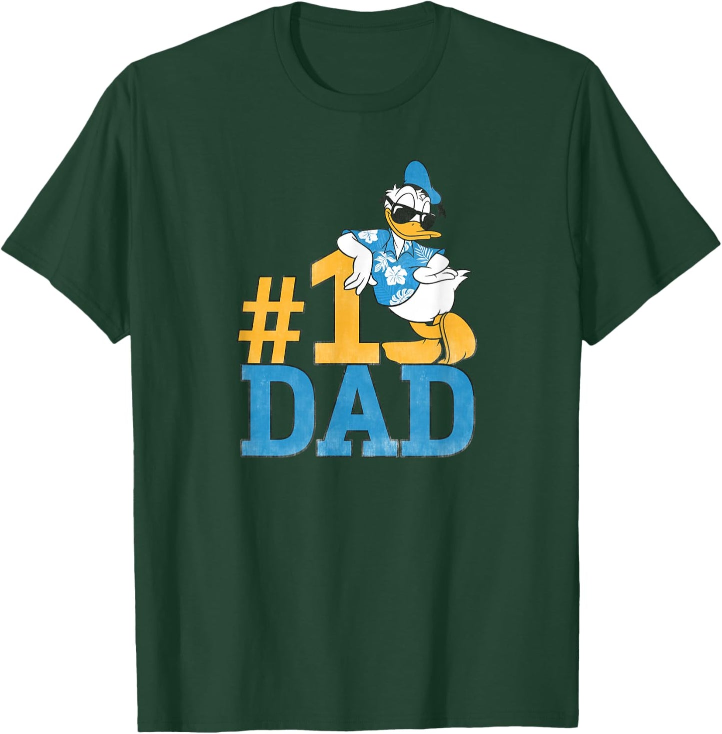 Disney Donald Duck Number One Dad Sunglasses Father's Day T-Shirt - T-Shirt | Forest