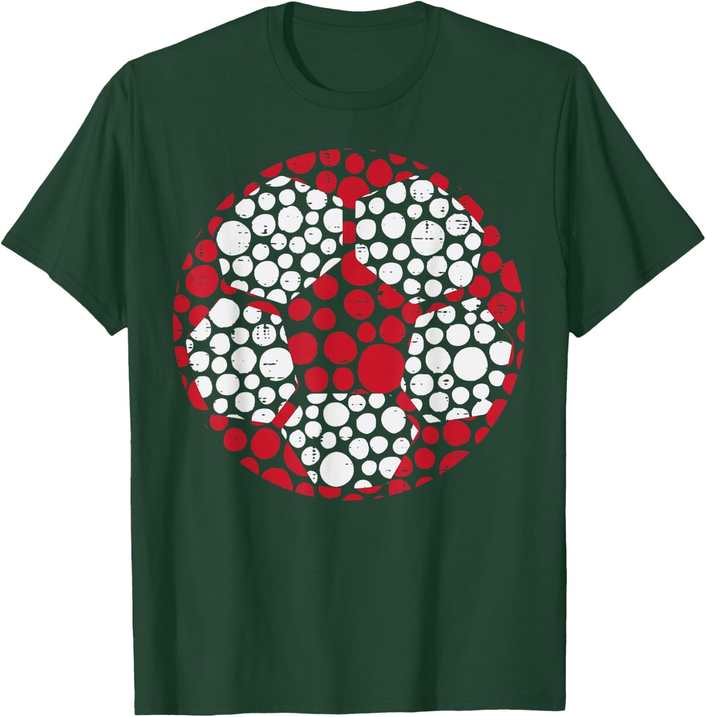 Soccer Ball Dots Football International Dot Day Men Boys Kid T-Shirt - T-Shirt | Forest