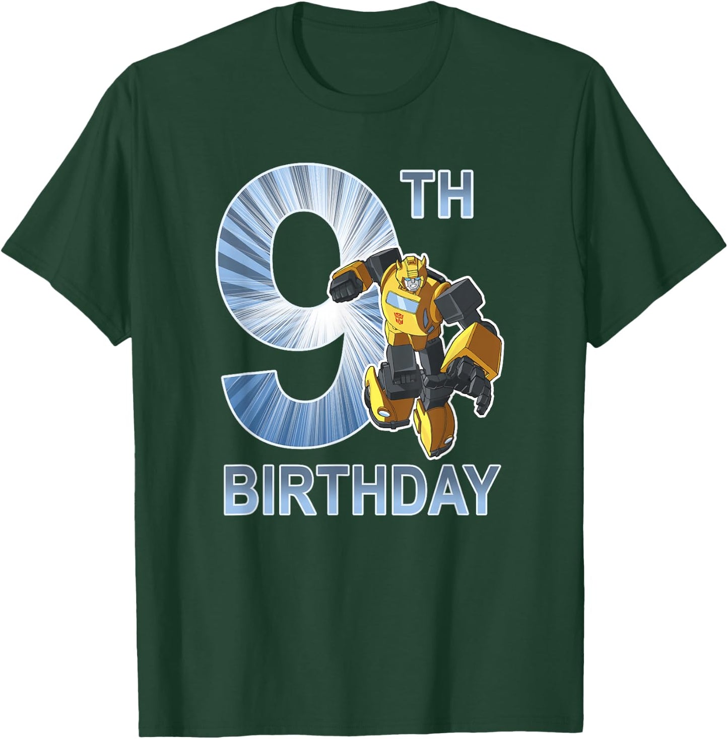 Transformers Bumblebee 9th Birthday Light Fill Poster T-Shirt - T-Shirt | Forest