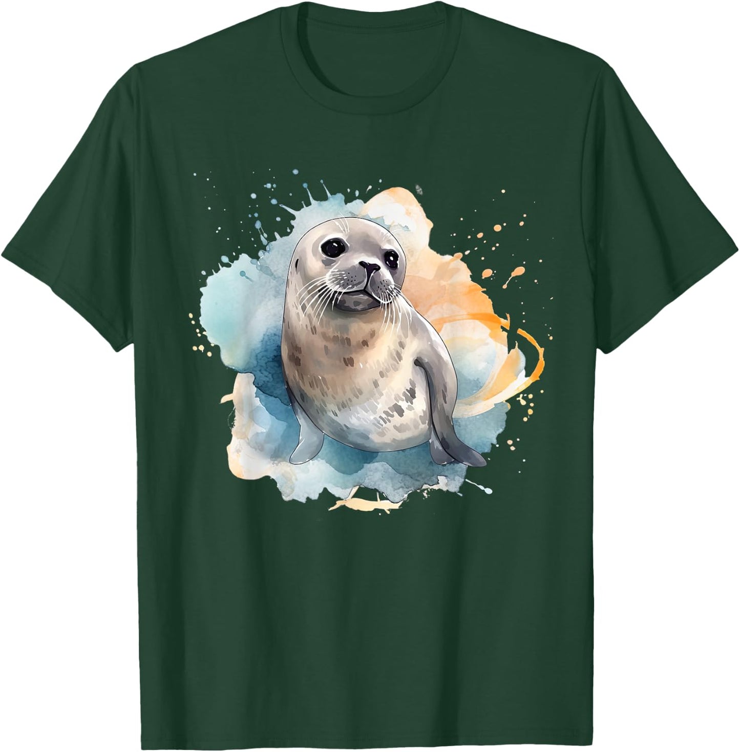 Seal Watercolor Sea Lion T-Shirt - T-Shirt | Forest