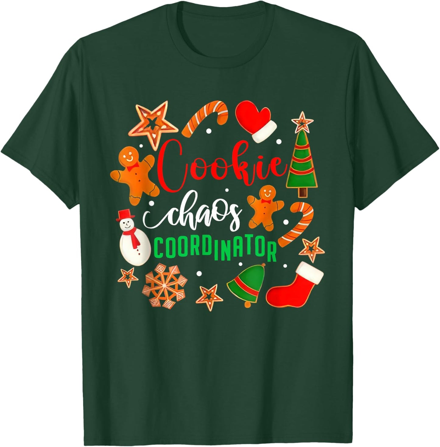 Cookie Chaos Coordinator Cookie Chaos Coordinator Funny Cookie Bake T-Shirt - T-Shirt | Forest