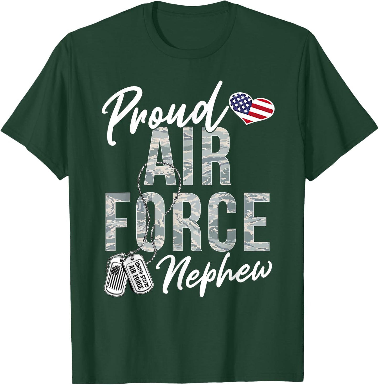 Proud Air Force Nephew US Air Force Graduation Nephew T-Shirt - T-Shirt | Forest