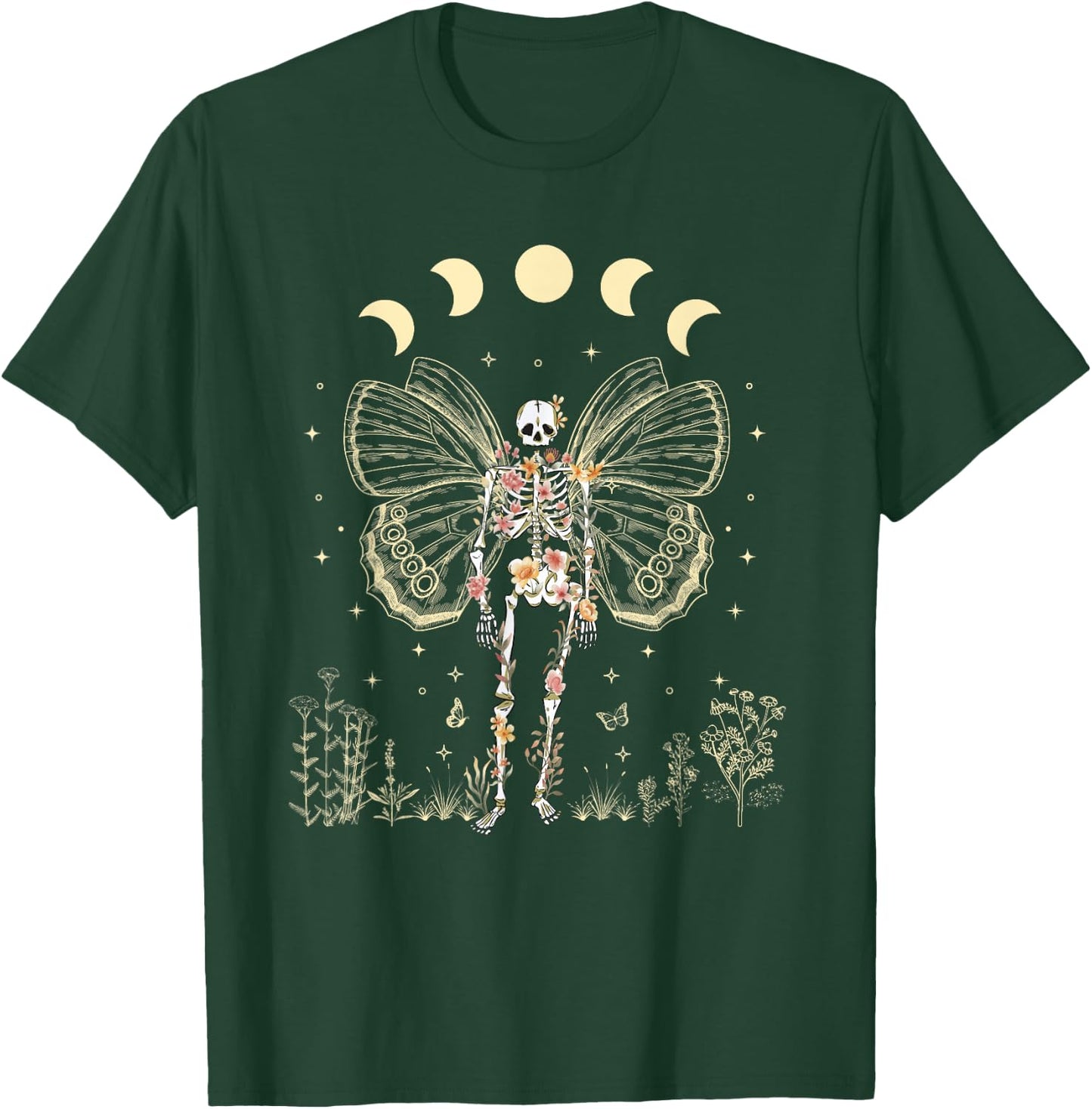 Fairy Grunge Fairycore Aesthetic Butterfly Skeleton Gothic T-Shirt - T-Shirt | Forest