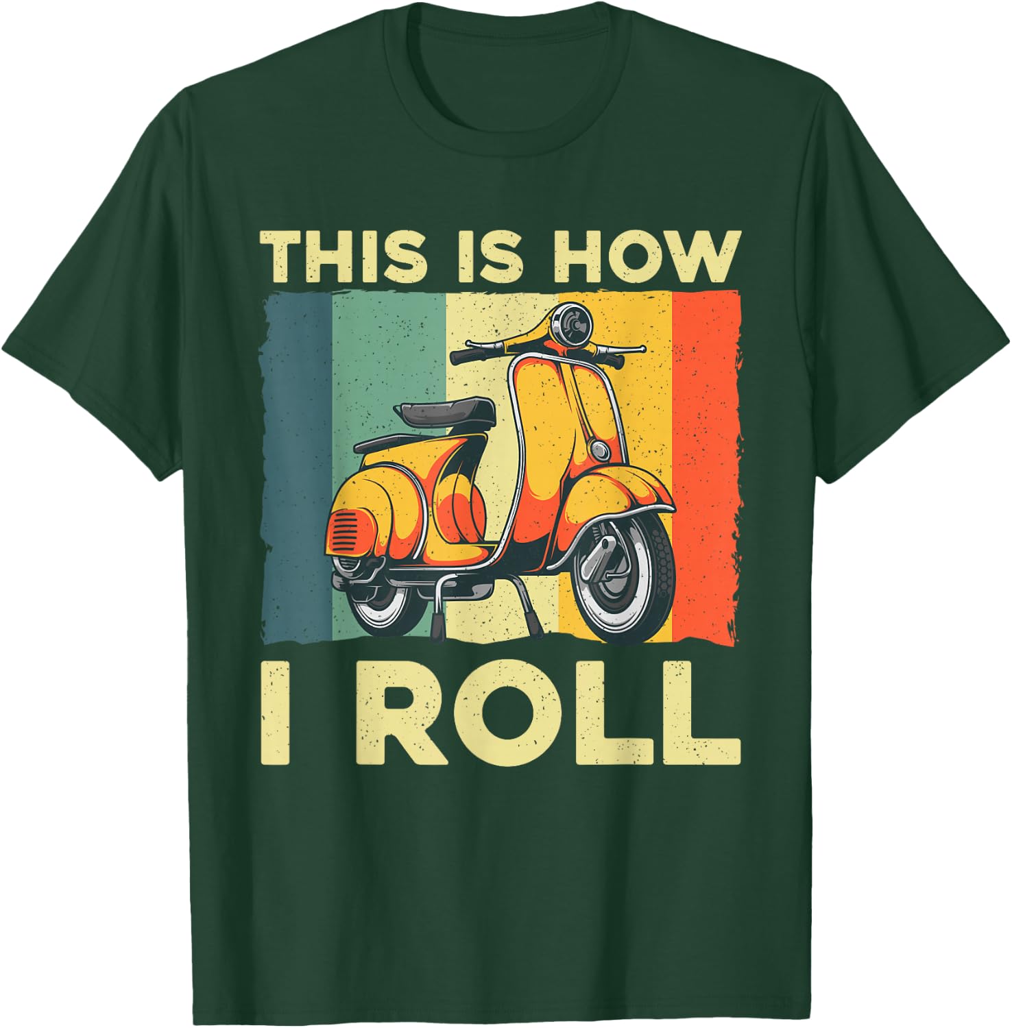 Funny Scooter Design Women Motor Motorcycle Lovers T-Shirt - T-Shirt | Forest
