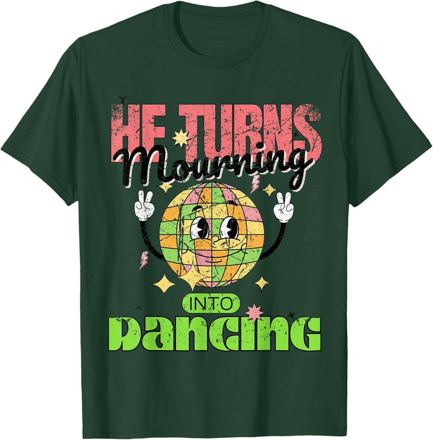 Psalm 30:11 He Turns Mourning To Dancing Christian Retro 70s T-Shirt - T-Shirt | Forest