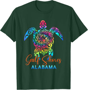 Gulf Shores Alabama Sea Turtle Family Vacation Summer 2025 T-Shirt - T-Shirt | Forest