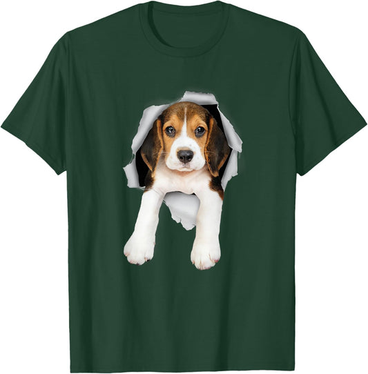 Sneaking Beagle - Puppy Dog Lover Animal Breeder Pet Owner T-Shirt - T-Shirt | Forest