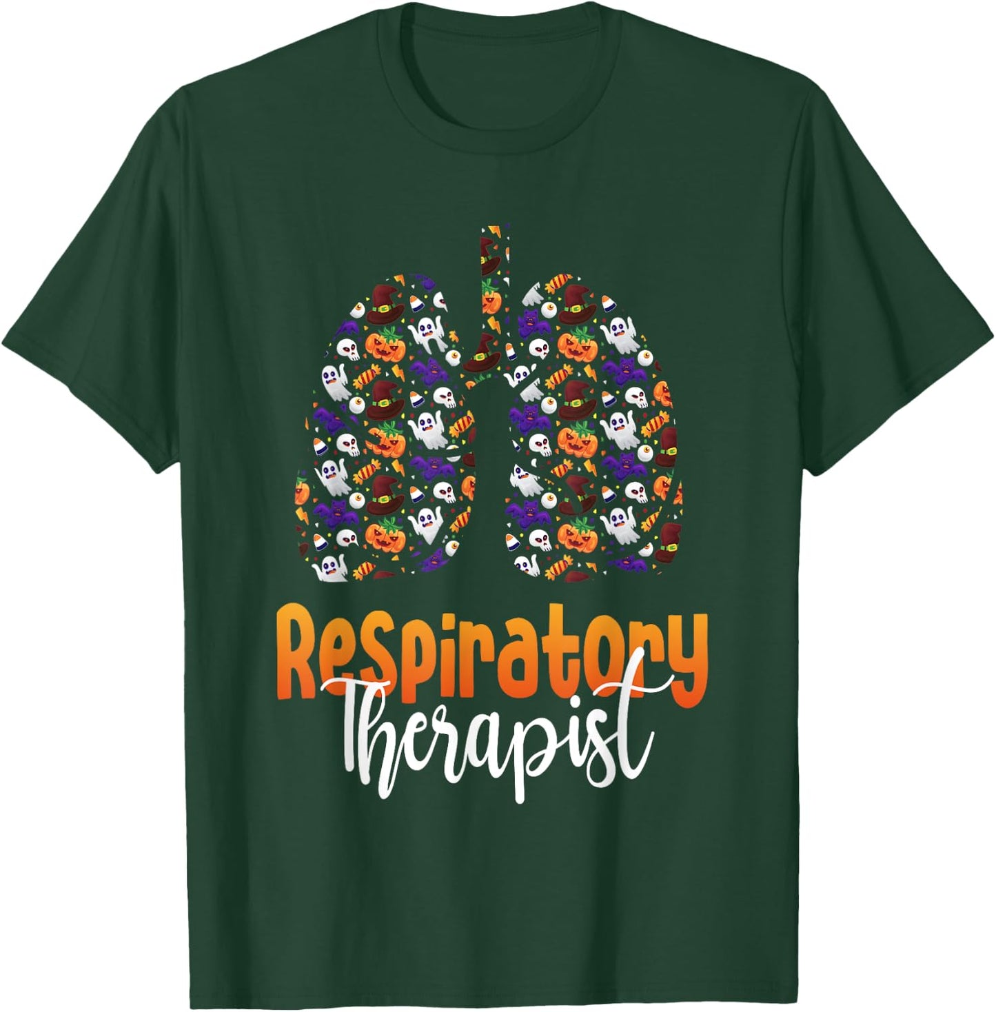 Spooky Respiratory Therapist Halloween Respiratory Therapy T-Shirt - T-Shirt | Forest