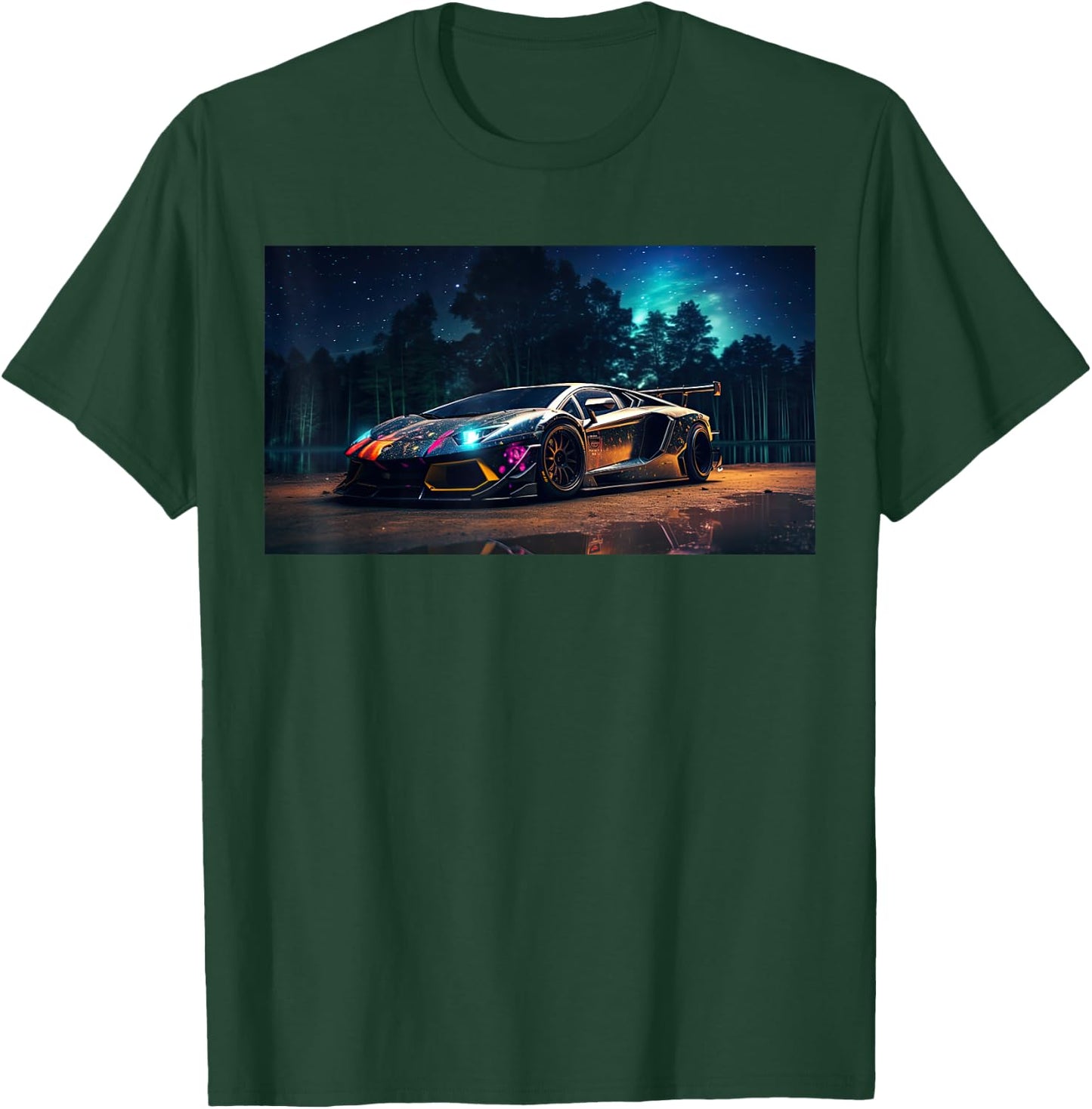 Exotic Supercar Night Racecar Tuning Drift T-Shirt - T-Shirt | Forest