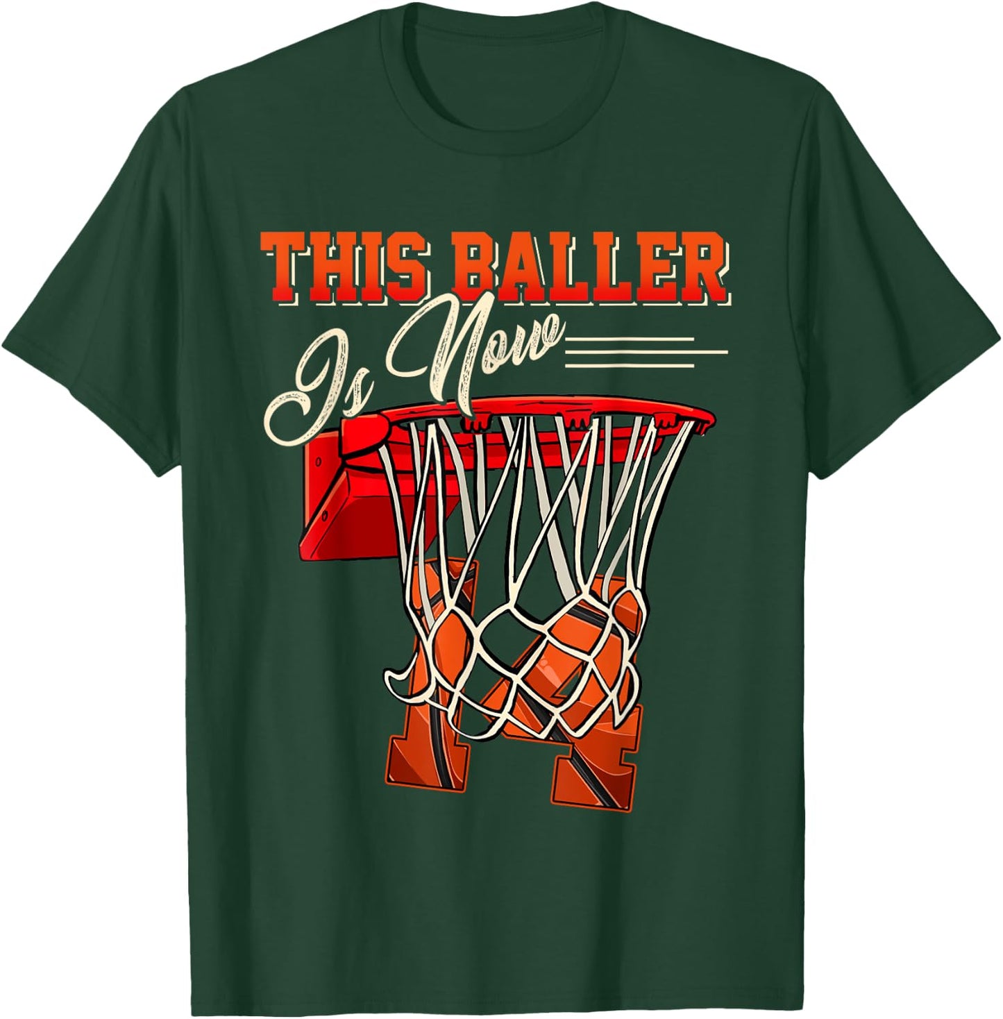 14th Birthday Shirt For Boy Basketball 14 Years Old Kid Gift T-Shirt - T-Shirt | Forest