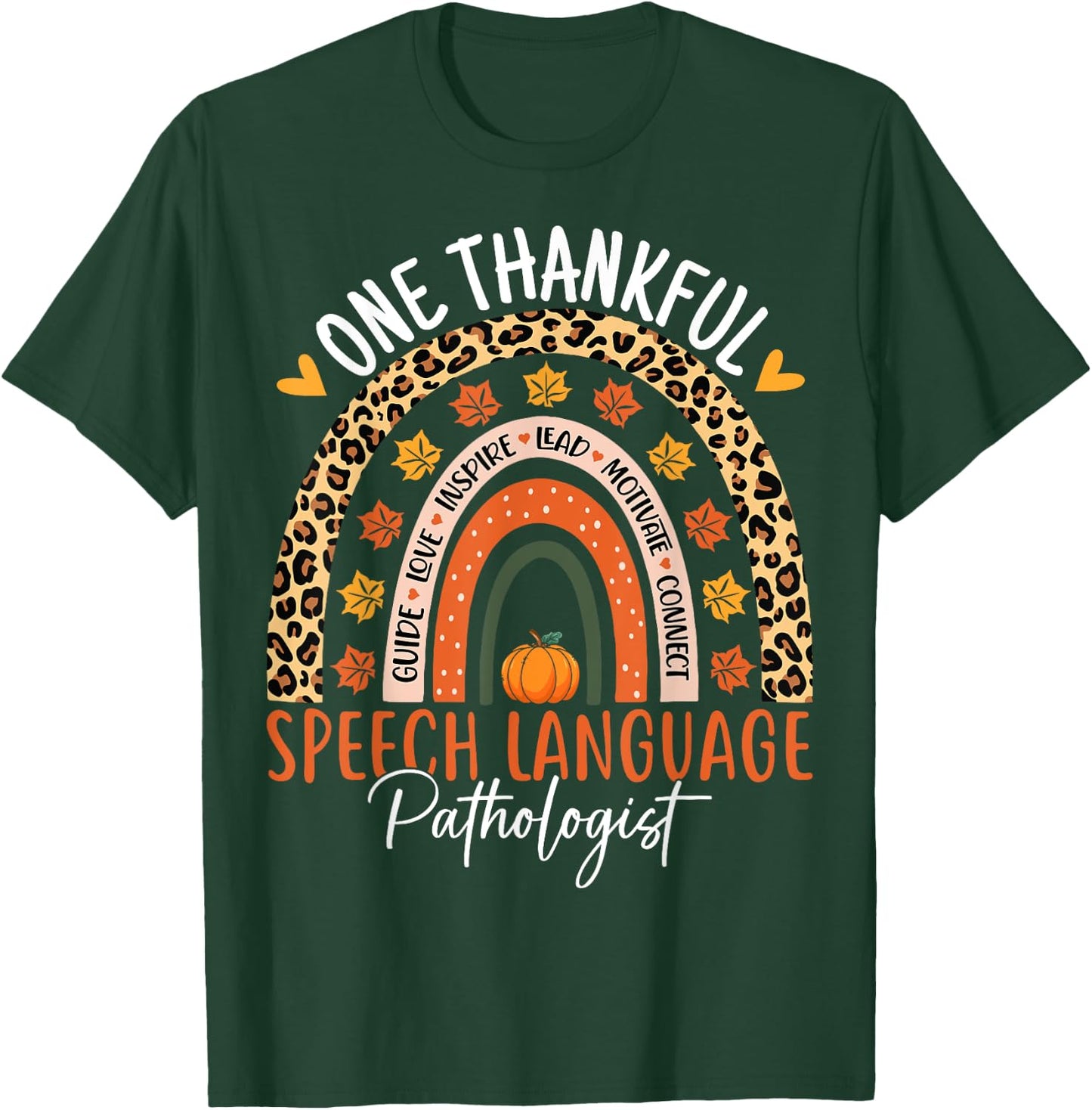 Speech Language Pathologist Thanksgiving SLP Therapist T-Shirt - T-Shirt | Forest