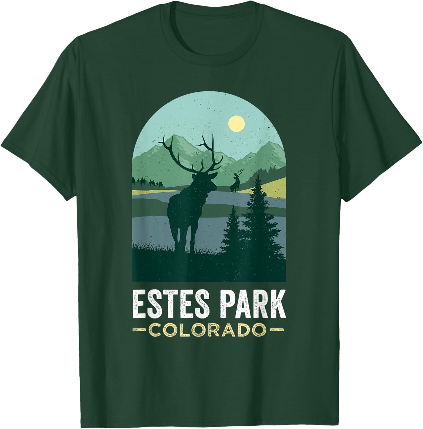 Estes Park Elks Retro Vintage Estes Park Colorado T-Shirt - T-Shirt | Forest