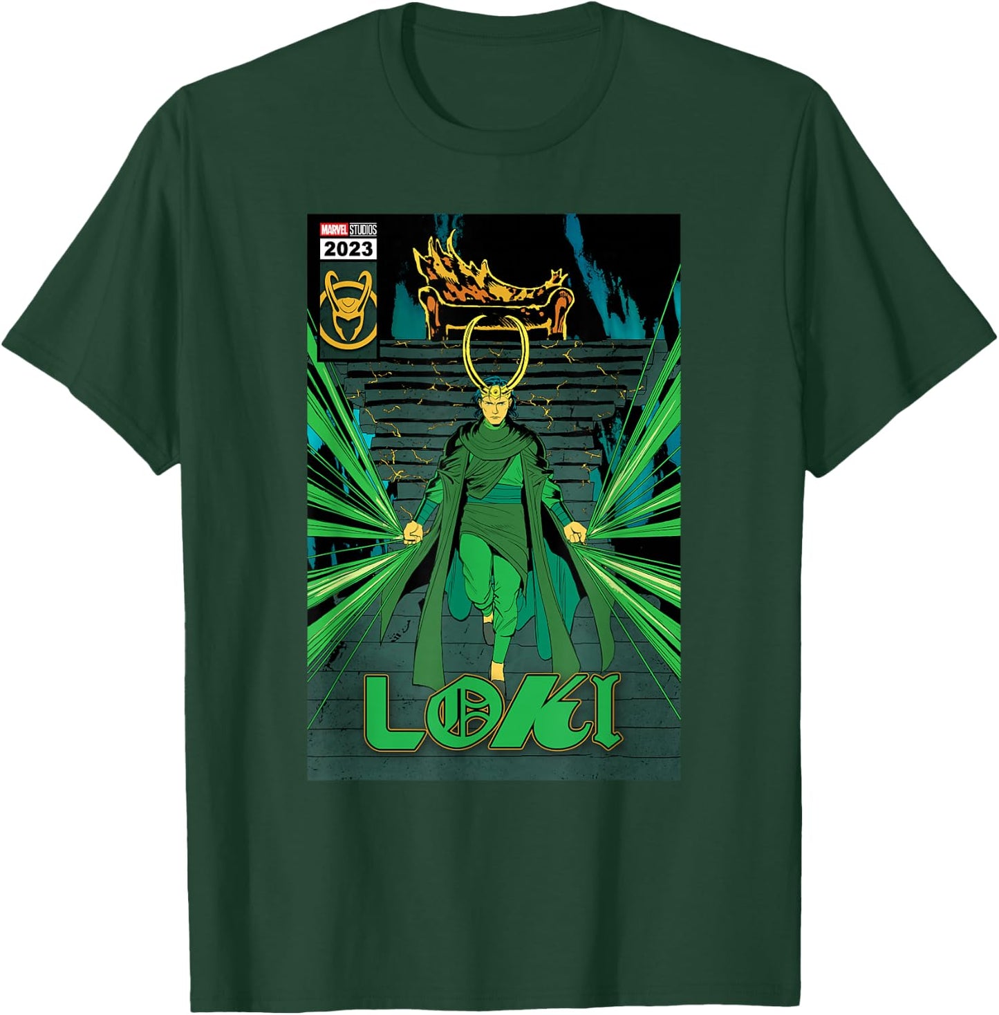 Marvel Studios Loki Season 2 God Loki Comic Cover Art Homage T-Shirt - T-Shirt | Forest