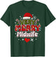 Groovy Christmas Shirt Very Merry Christmas Midwife T-Shirt - T-Shirt | Forest