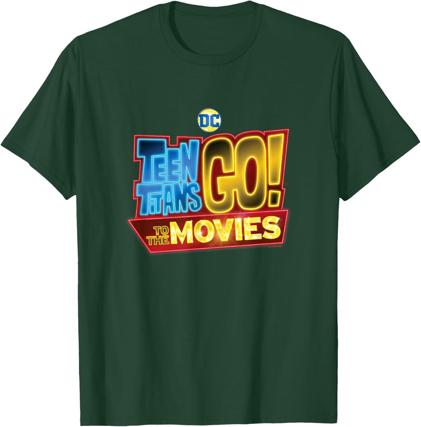 Teen Titans Go! To The Movies Cinema Sign Vintage Logo T-Shirt - T-Shirt | Forest