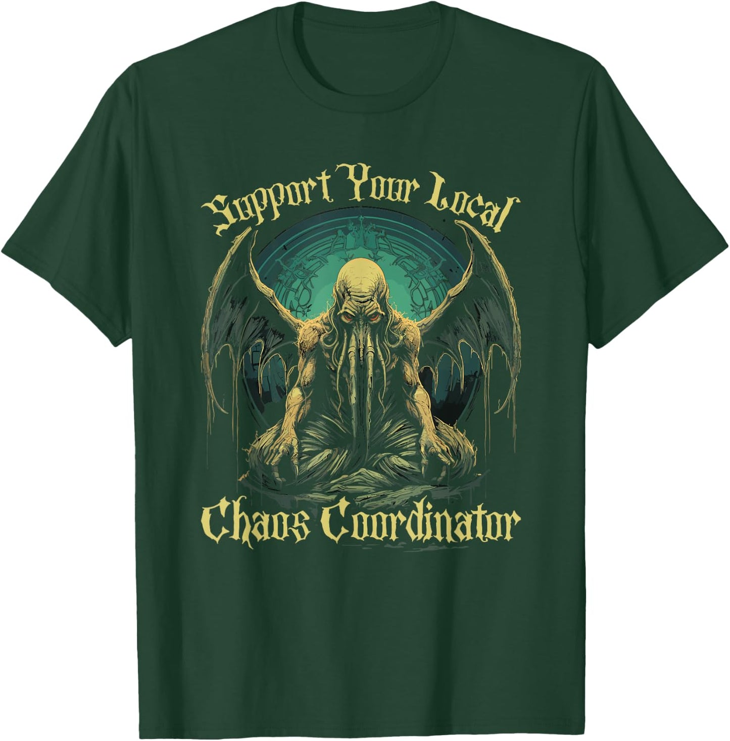 Cthulhu Chaos Coordinator, Cosmic Horror Cthulhu T-Shirt - T-Shirt | Forest