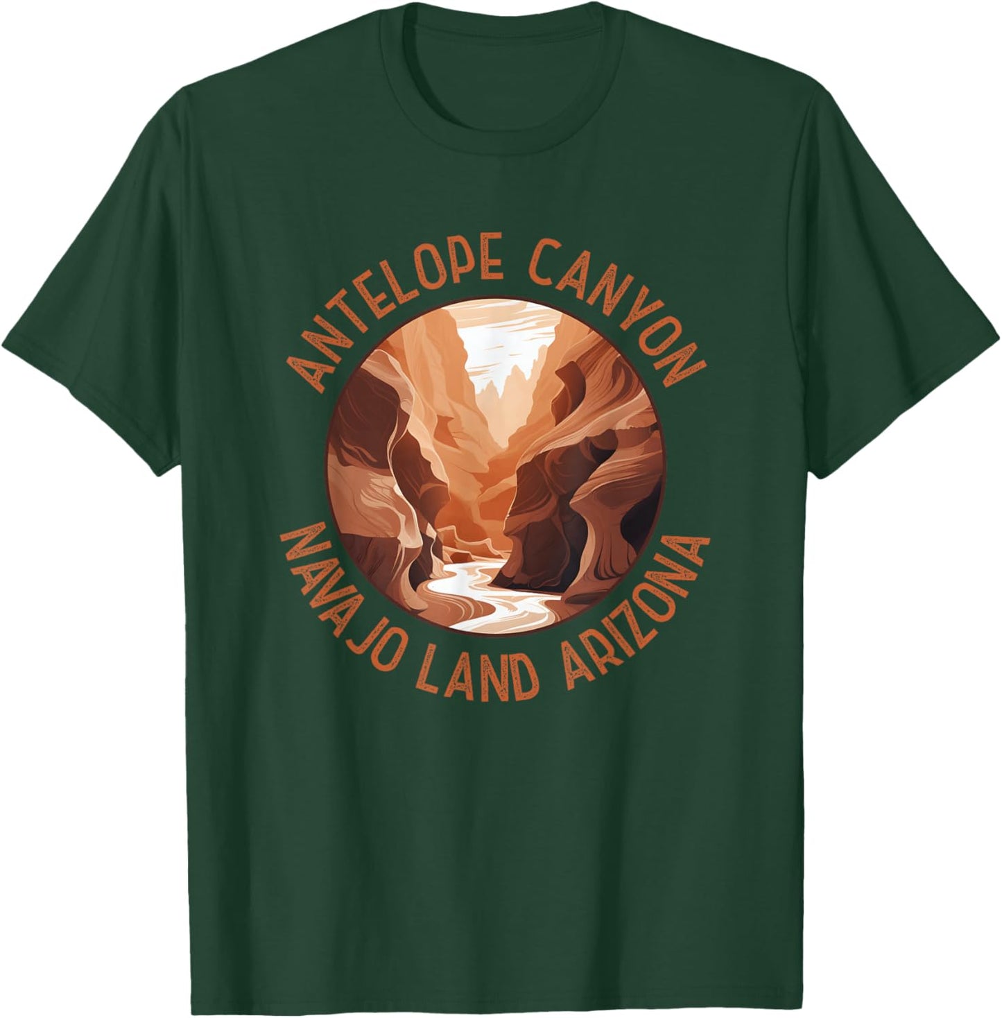 Antelope Canyon Arizona Distressed Circle Vintage T-Shirt - T-Shirt | Forest