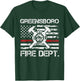 Greensboro North Carolina Fire Department Thin Red Line T-Shirt - T-Shirt | Forest