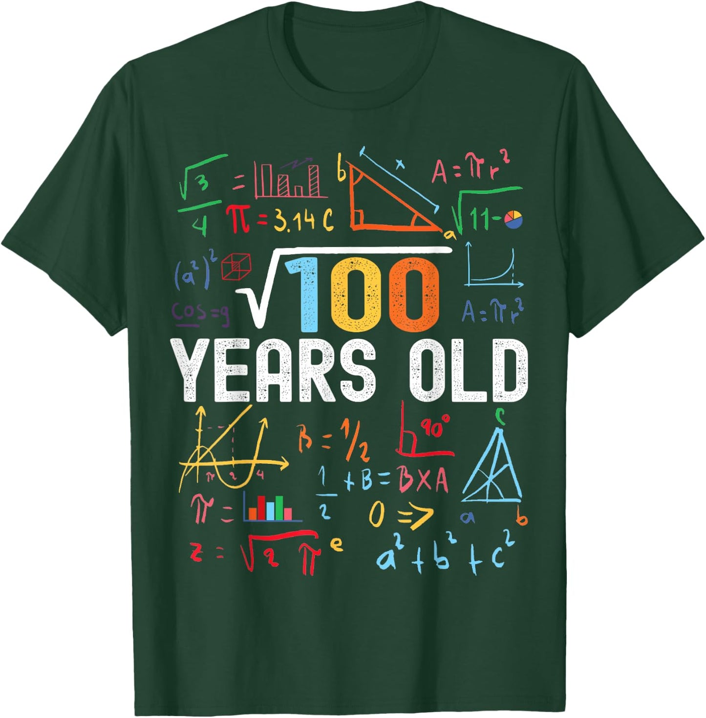 Square Root of 100 10th Birthday 10 Years Old Birthday T-Shirt - T-Shirt | Forest
