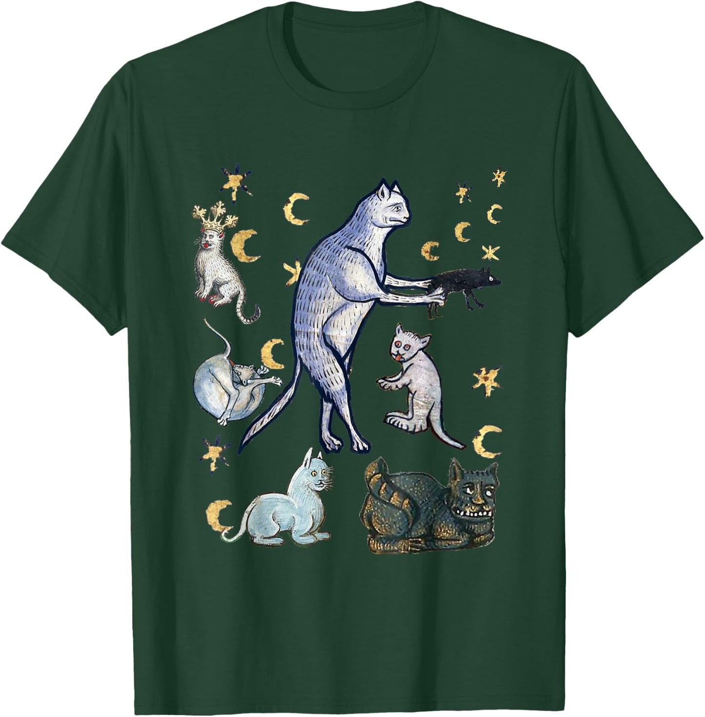 Ugly Medieval Cats T-Shirt - T-Shirt | Forest