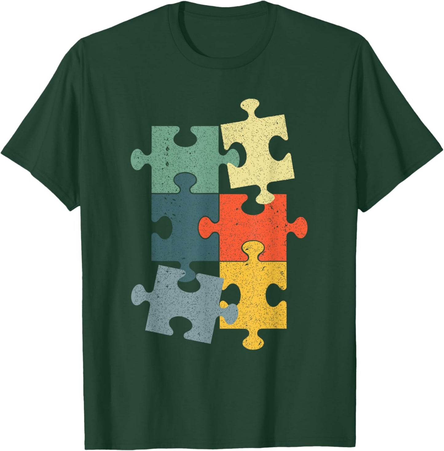 Cute Puzzle Piece Design Women Puzzler Jigsaw Puzzle T-Shirt - T-Shirt | Forest