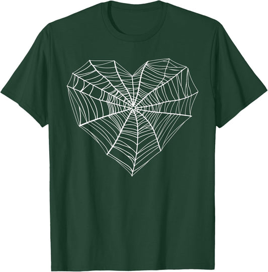 Funny Spider Web Design Women Kids Insect Web Lovers T-Shirt - T-Shirt | Forest