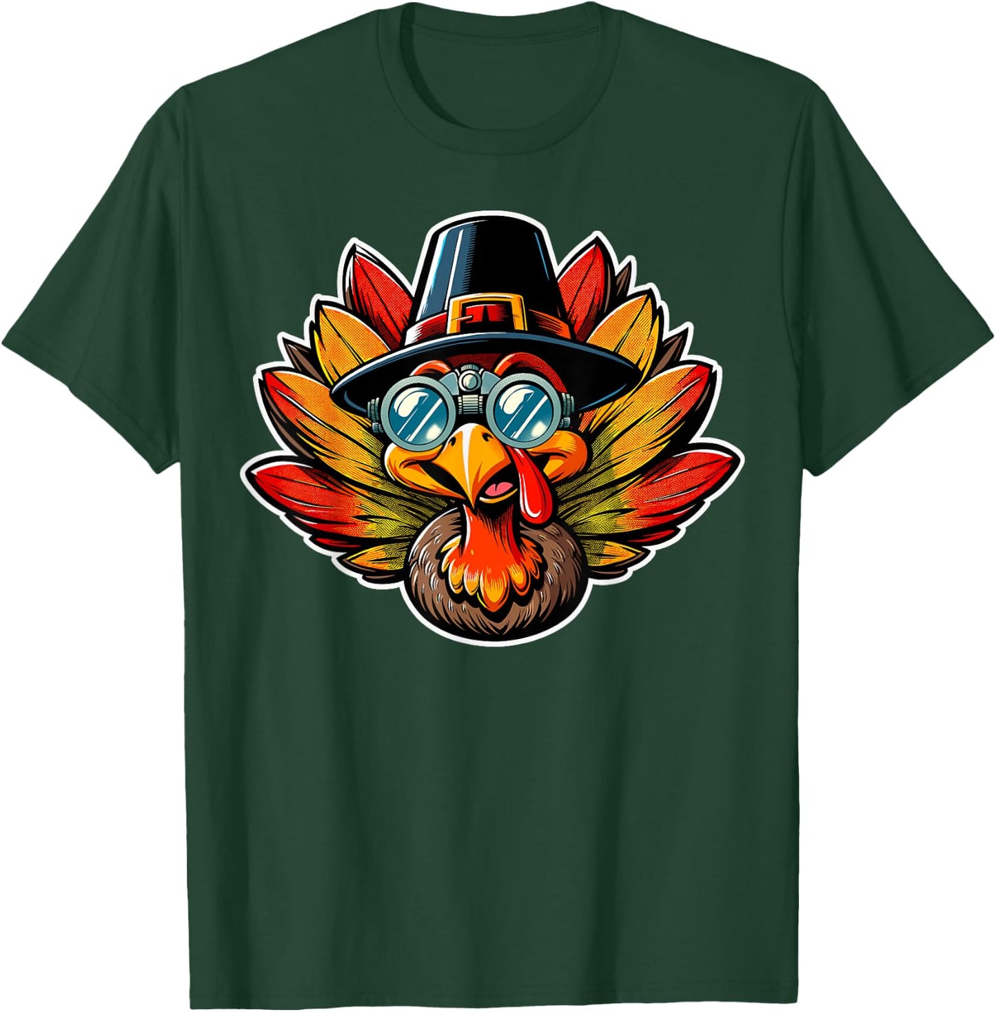 Optometry Thanksgiving Turkey Optometrist Eye Doctor Funny T-Shirt - T-Shirt | Forest
