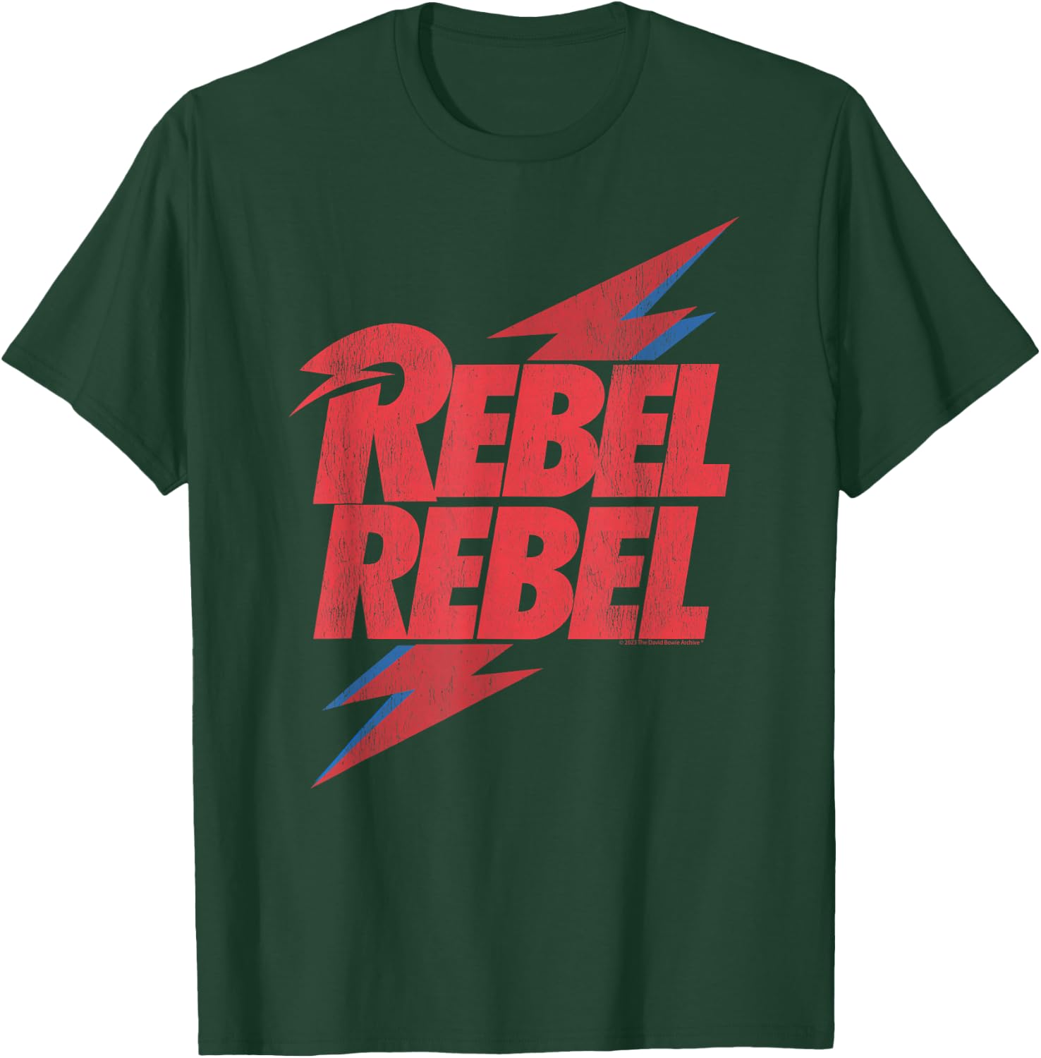David Bowie Music Rock Distressed Rebel rebel T-Shirt - T-Shirt | Forest