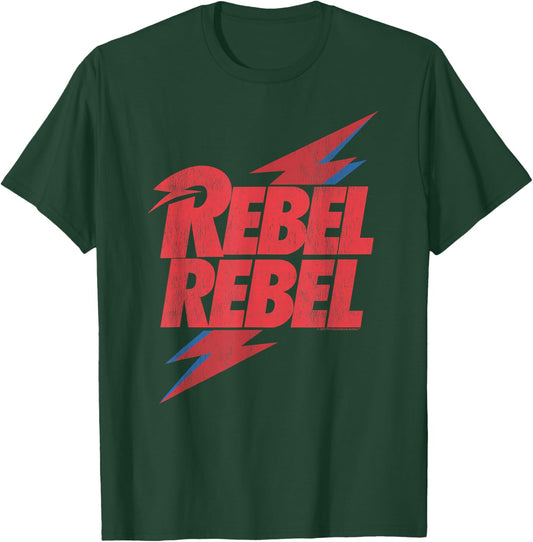 David Bowie Music Rock Distressed Rebel rebel T-Shirt - T-Shirt | Forest