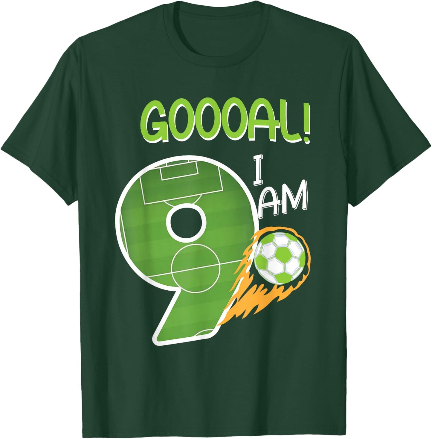 Soccer i'm 9 years old boy birthday T-Shirt - T-Shirt | Forest