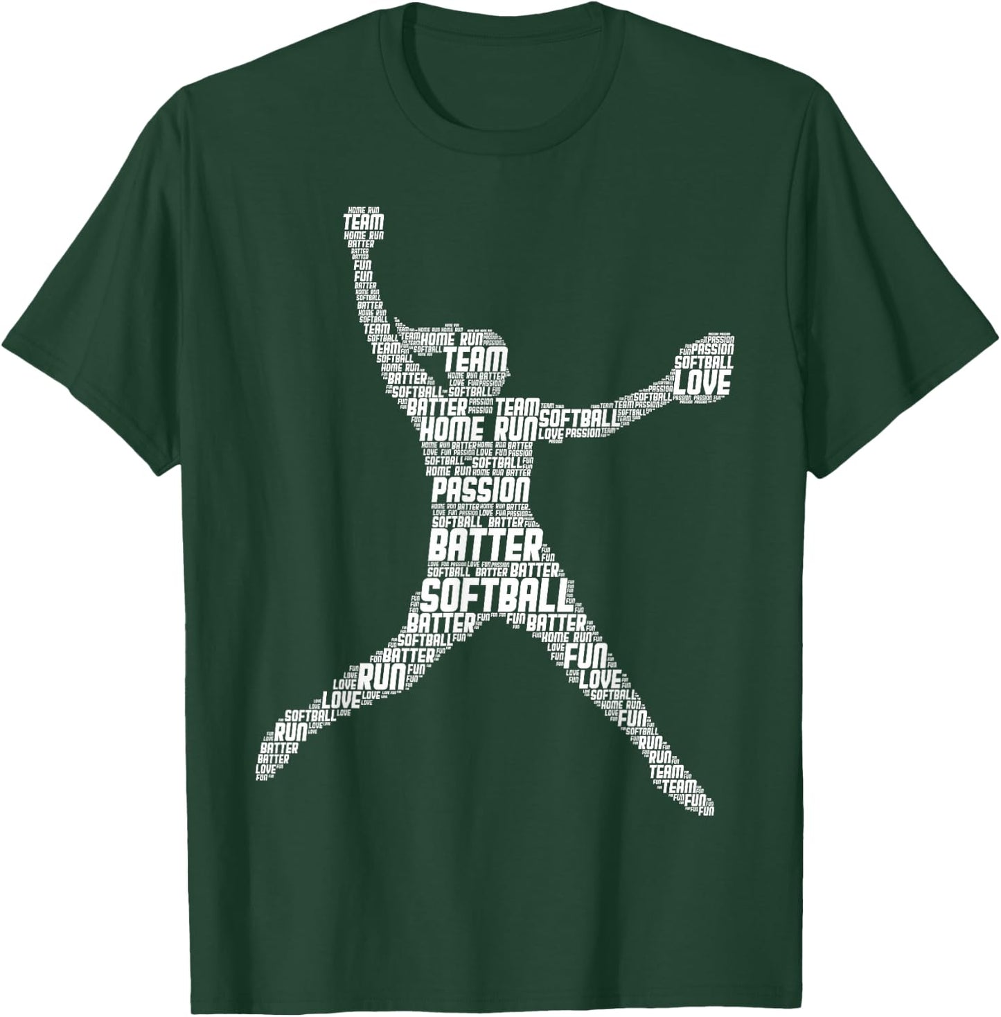 Softball Girls Women Kids T-Shirt - T-Shirt | Forest