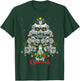 Merry Christmas Motorcycle Tree Christmas Lights Biker Xmas T-Shirt - T-Shirt | Forest