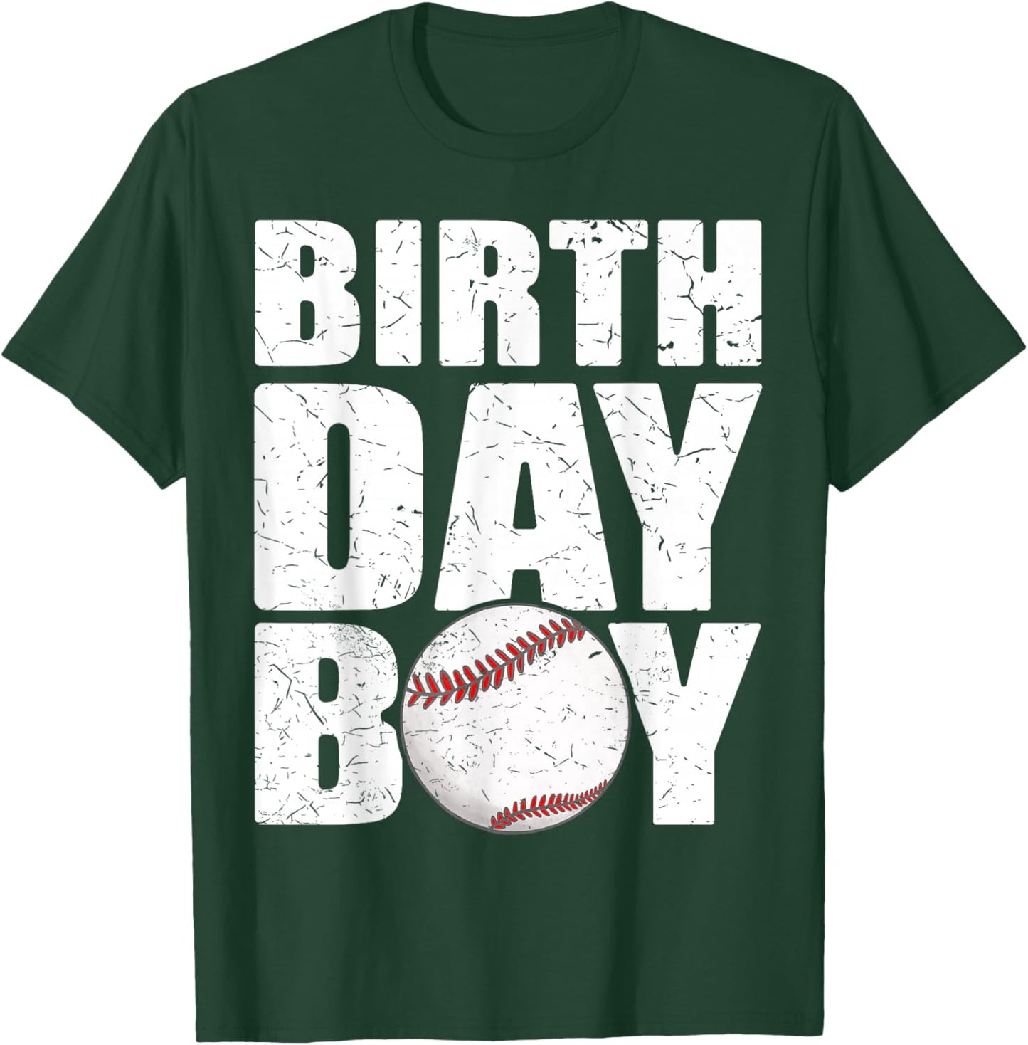 Birthday Boy Baseball Batter Catcher Pitcher Baseball Theme T-Shirt - T-Shirt | Forest