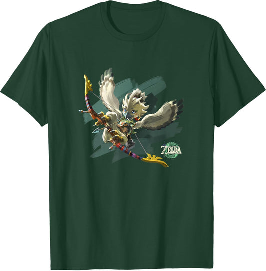 The Legend of Zelda Tears of The Kingdom Tulin Brush Art T-Shirt - T-Shirt | Forest