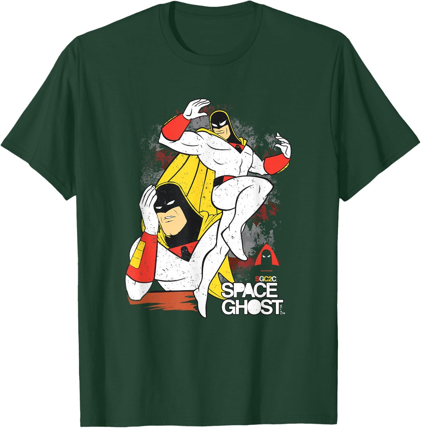 Space Ghost Coast to Coast Vintage Faded Superhero Pose T-Shirt - T-Shirt | Forest