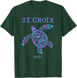 St Croix Sea Turtle Boys Girls Toddler T-Shirt - T-Shirt | Forest