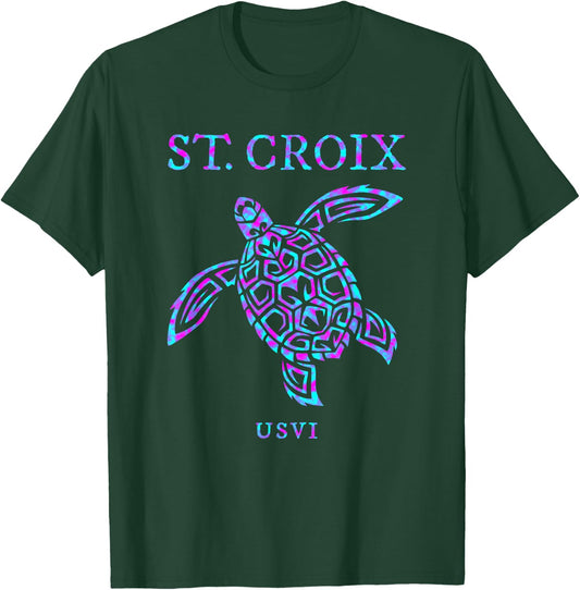 St Croix Sea Turtle Boys Girls Toddler T-Shirt - T-Shirt | Forest